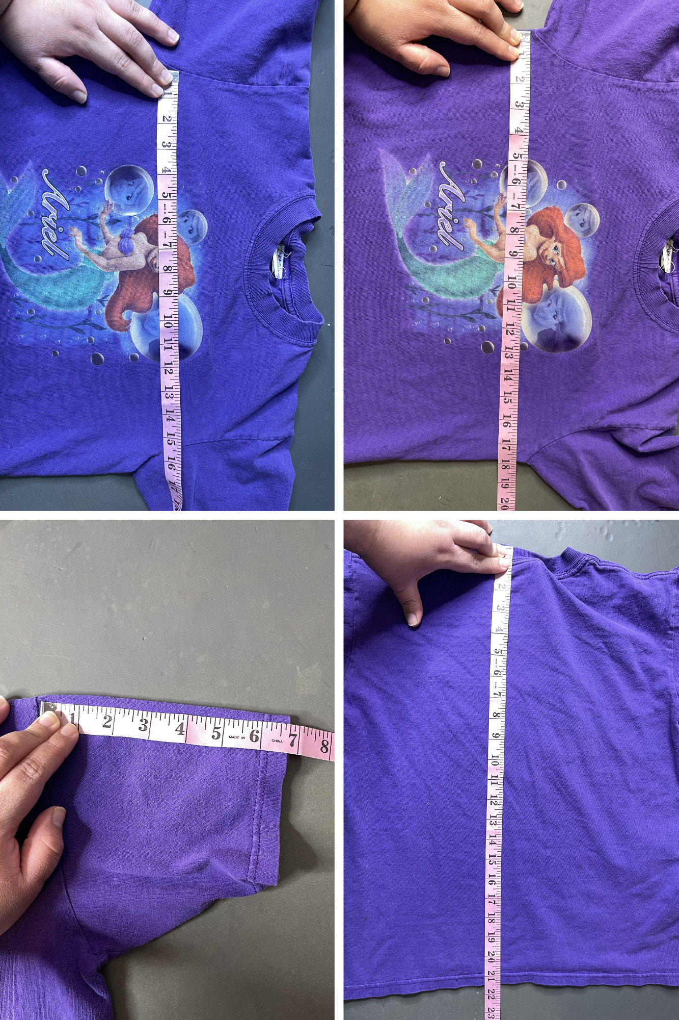 2000s Ariel The Little Mermaid Kids Graphic Tee Sz M