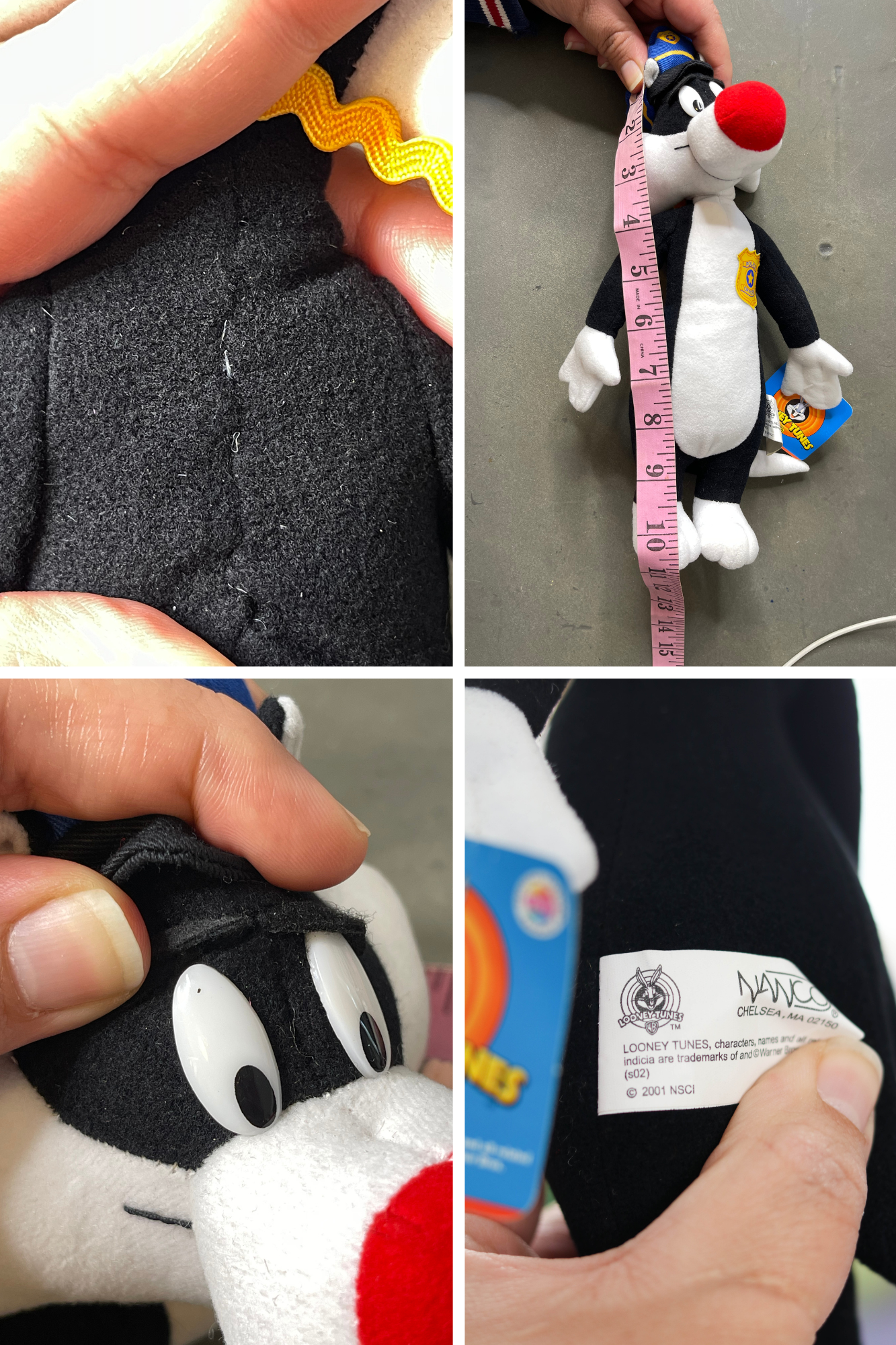Vintage 2000s Police Officer Sylvester Deadstock Plush