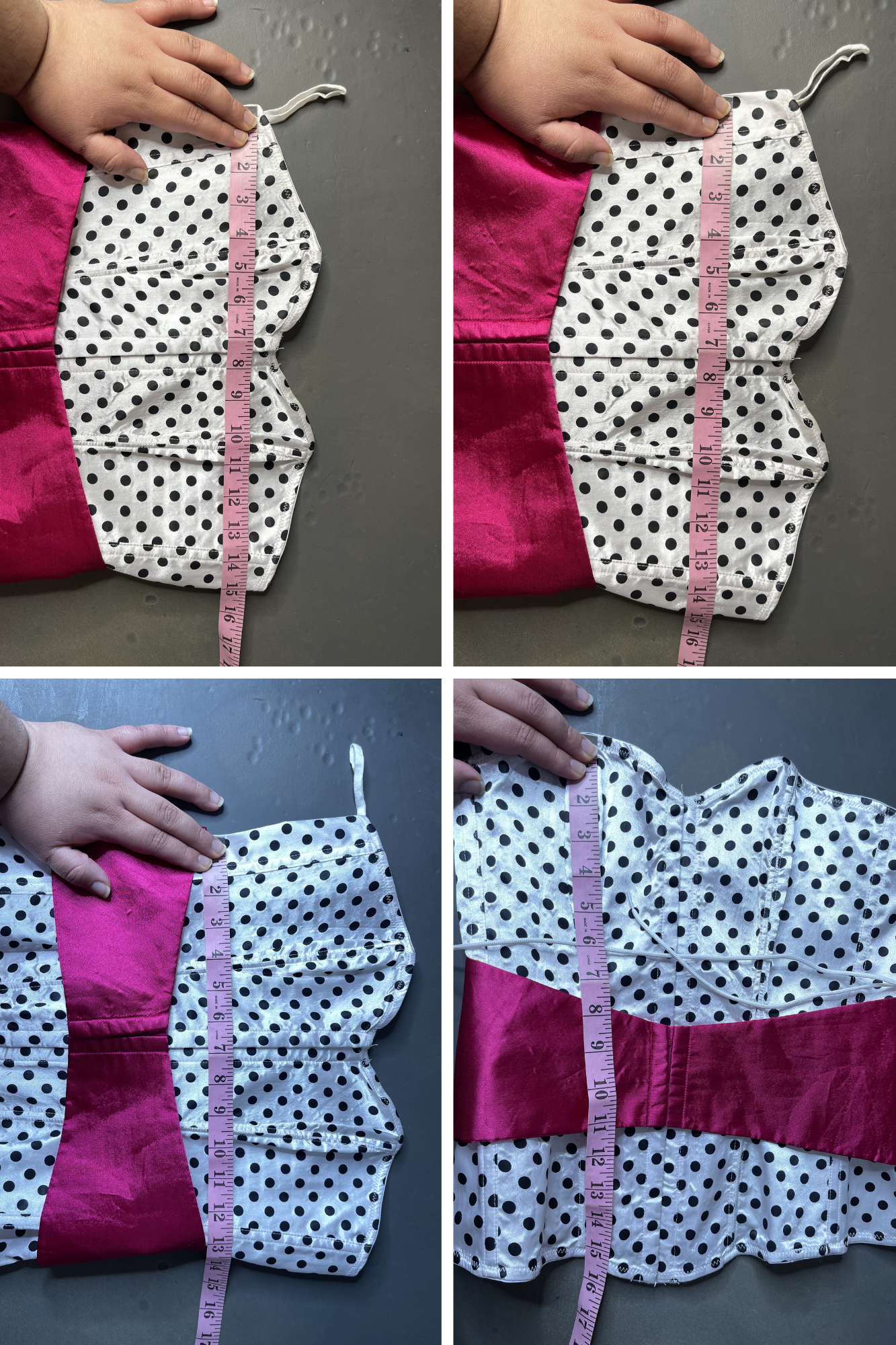 2000s Fredrick's Of Hollywood Polka Dot Corset Sz L