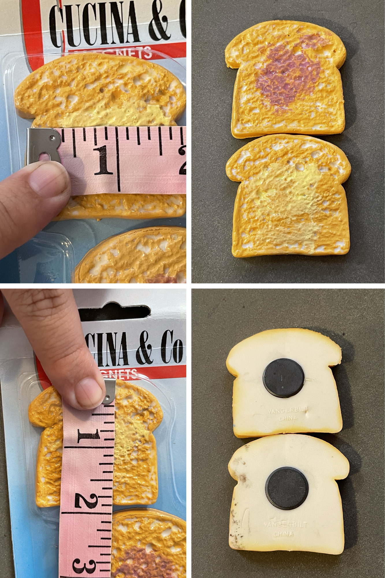 2000s Deadstock Butter & Jelly Toast Magnets