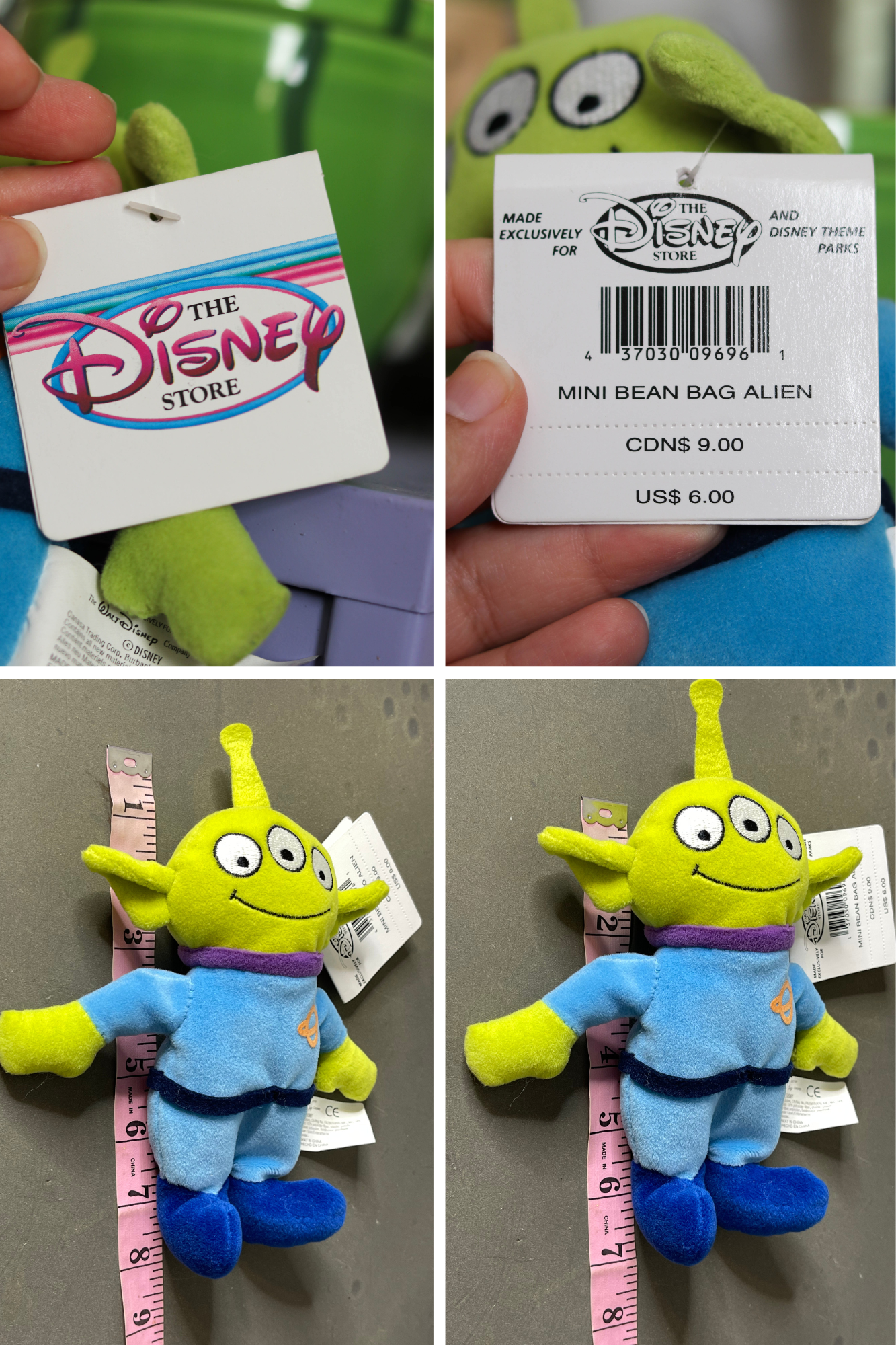 Vintage Deadstock Mini Alien Bean Bag Plush
