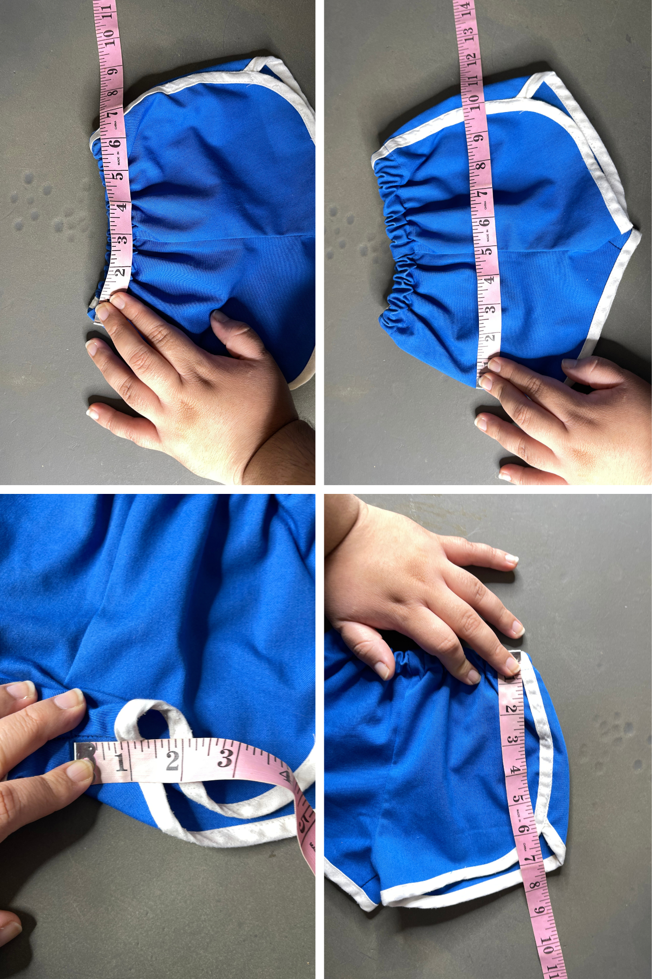 Vintage Blue White Striped Sporty Shorts Sz 24M