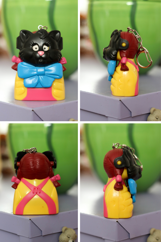 Vintage Upcycled Birdie Halloween Candy Dispenser Keychain