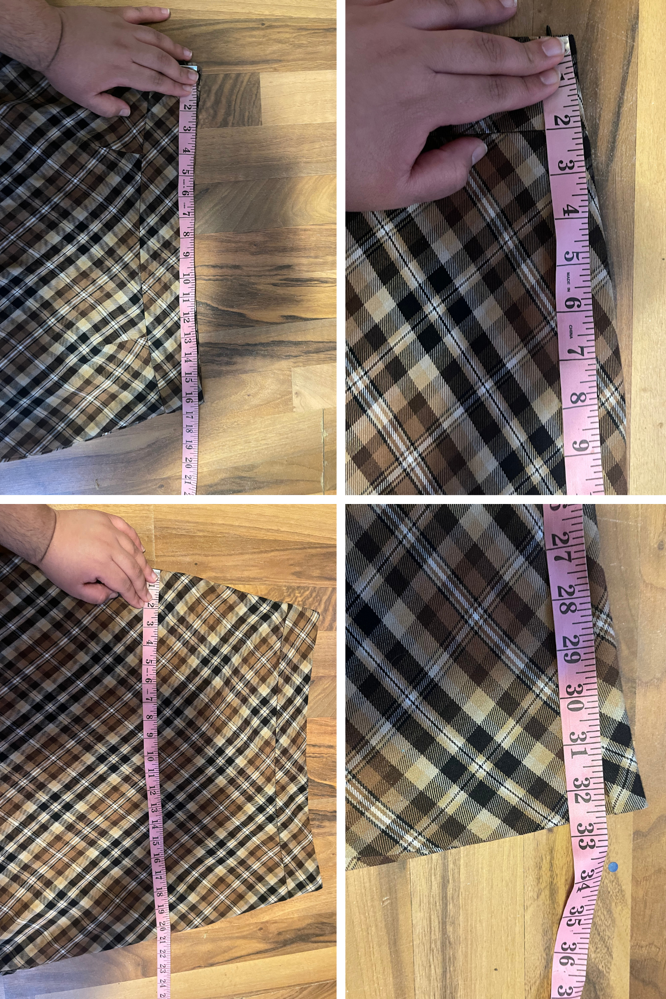 2000s Brown Plaid Maxi Skirt Sz 14/P