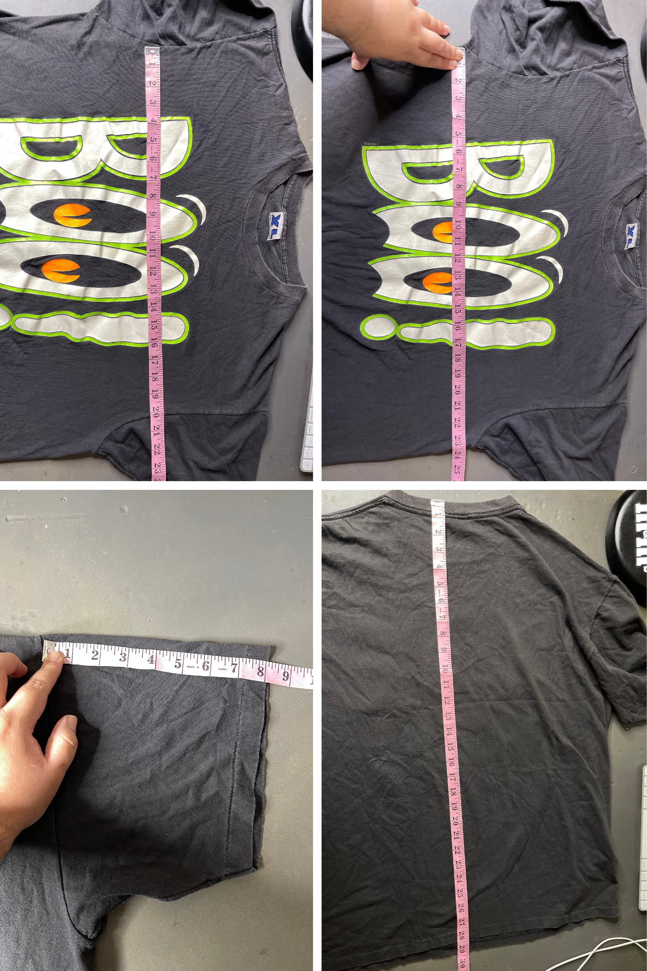 Vintage 90s Faded Glow In The Dark "BOO!" Graphic Tee Sz XL