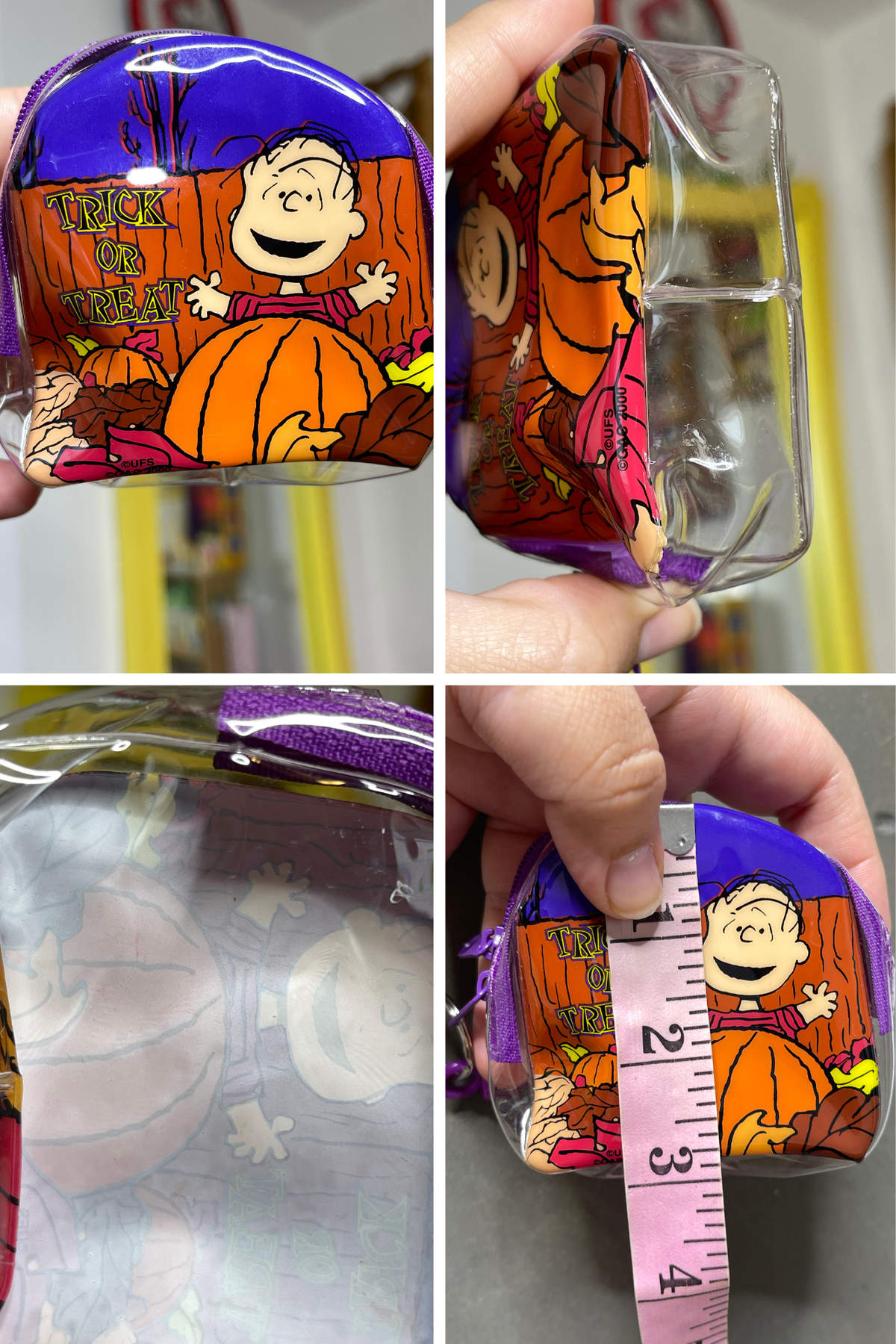 Vintage 2000s Linus Trick Or Treat Halloween Keychain Pouch
