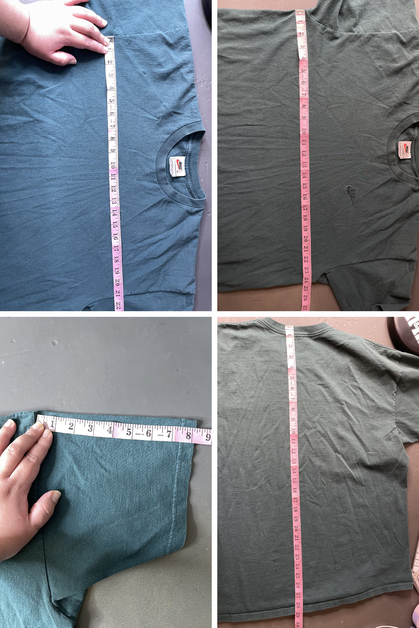 Vintage 90s Nike Faded Forest Green Tee Sz XL