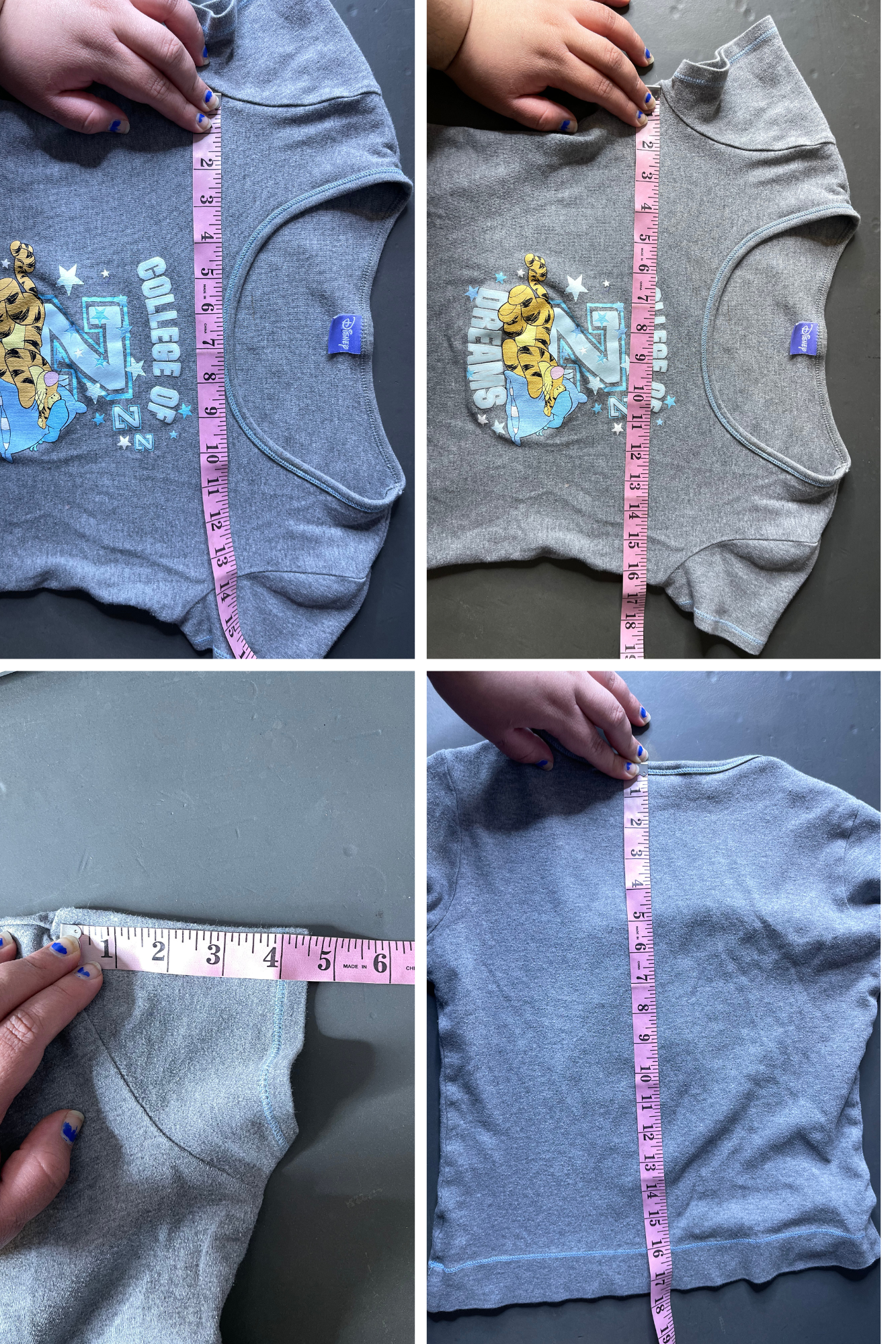 2000s Tigger "College of dreams" Cropped Baby Tee Sz S/M