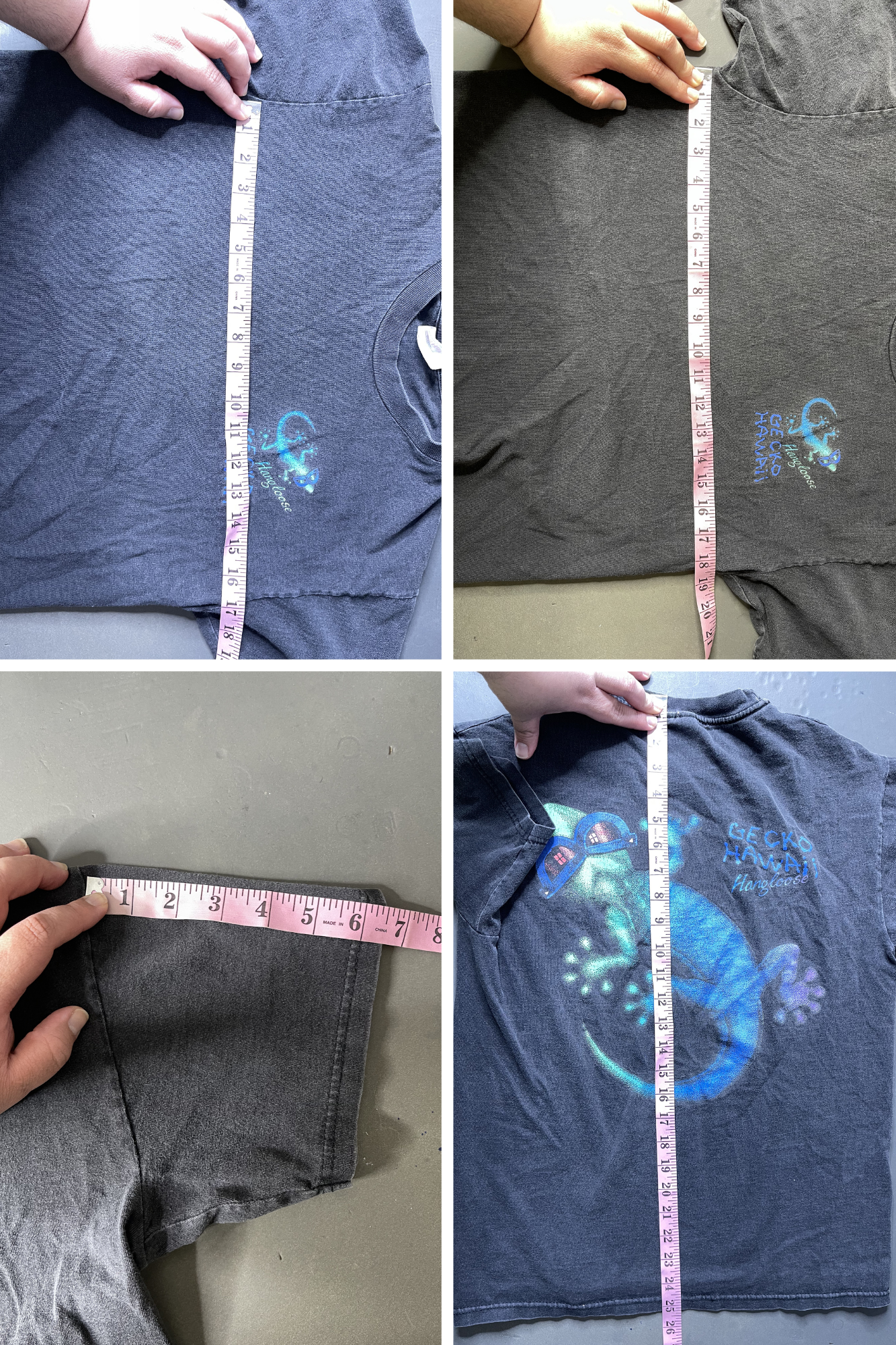 Vintage Faded 90s Hang Loong Hawaii Gecko Graphic Tee Sz M