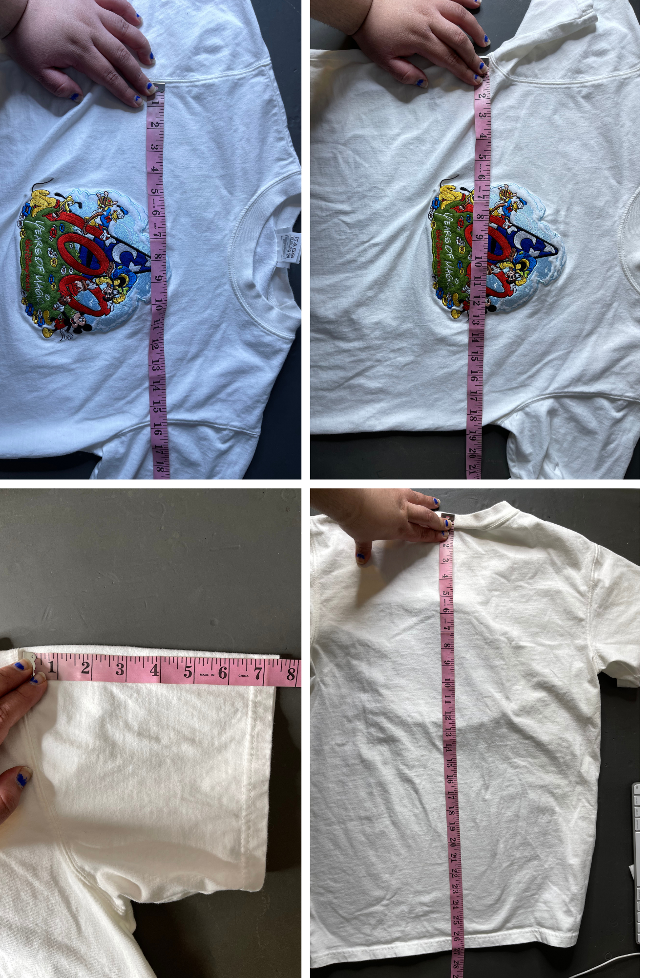 2000s Disney '100 Years Of Magic" Embroidered Patch Tee Sz M