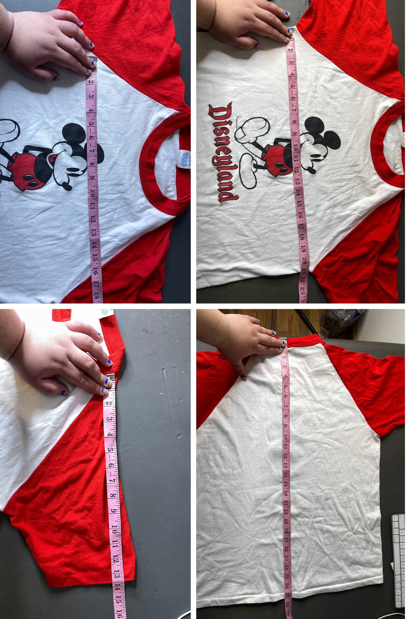 Vintage Mickey Mouse Disneyland Raglan Style Tee Sz L/XL