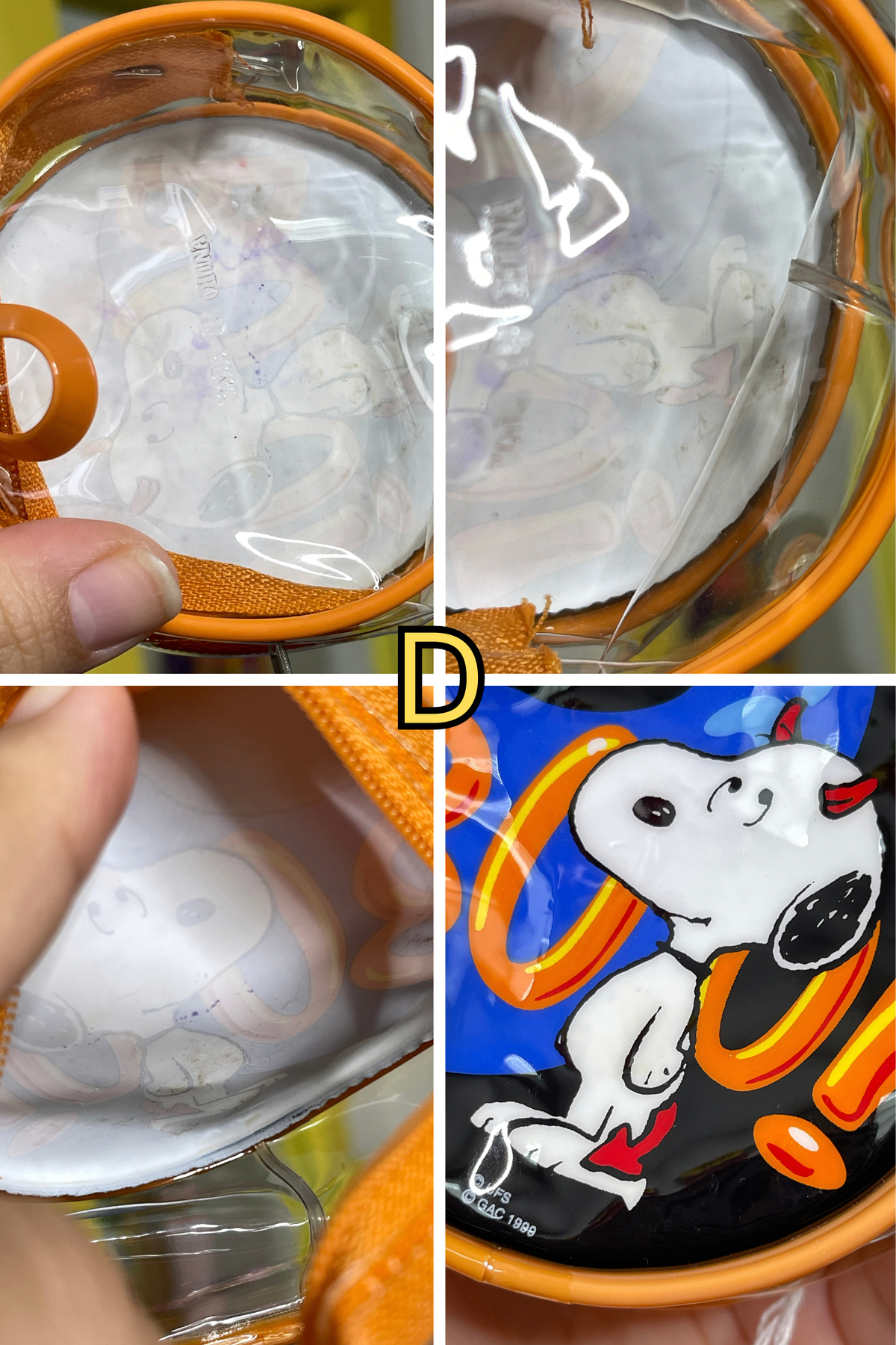 Vintage 2000s Snoopy BOO! Devil Keychain Pouch
