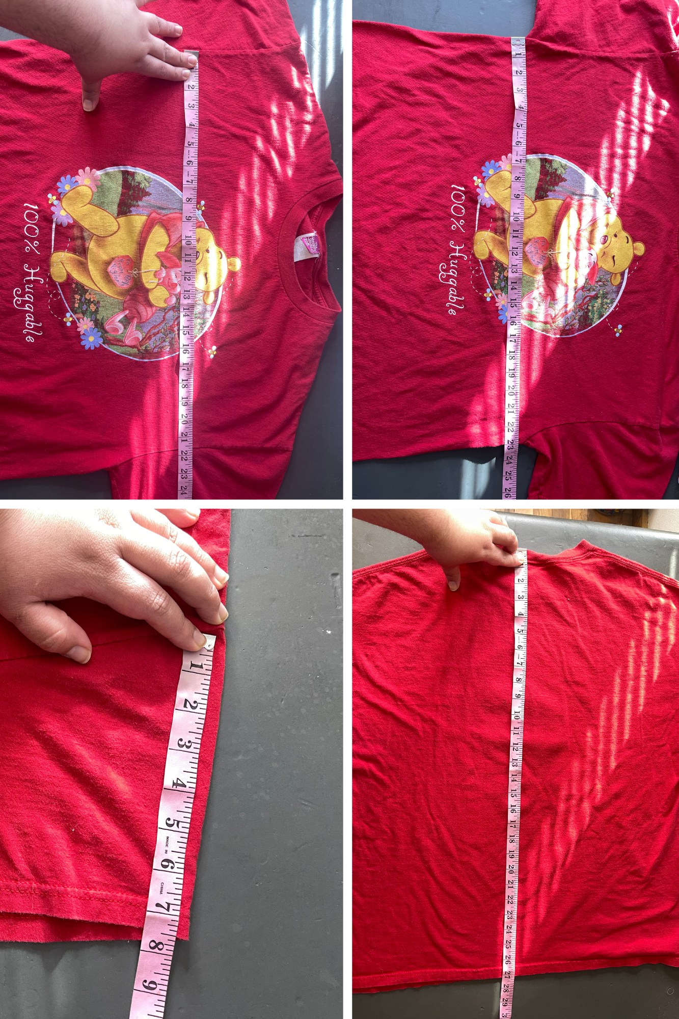 Vintage Winnie The Pooh & Piglet V-Day Graphic Tee Sz XL