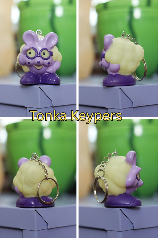 Vintage Upcycled Cartoon Toy Keychains