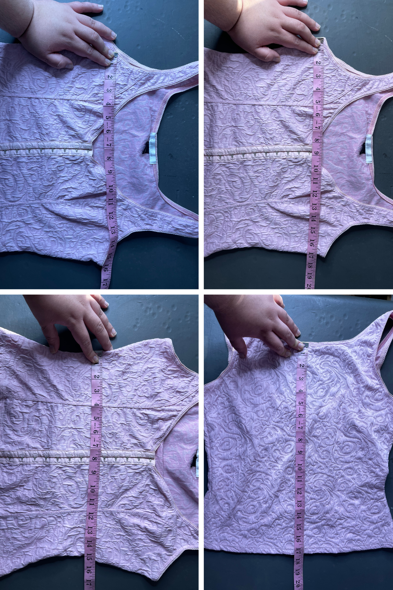 2000s Blush Pink Charlotte Russe Eyelet Hook Corset Style Top Sz L