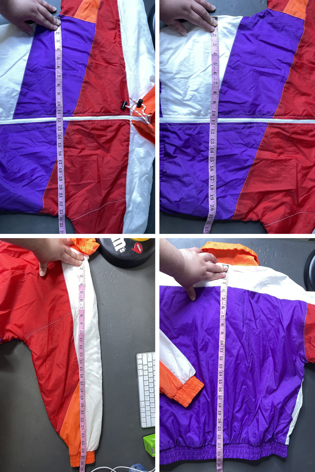 Vintage Colorblock Colorful Retro Windbreaker Jacket Sz M/P