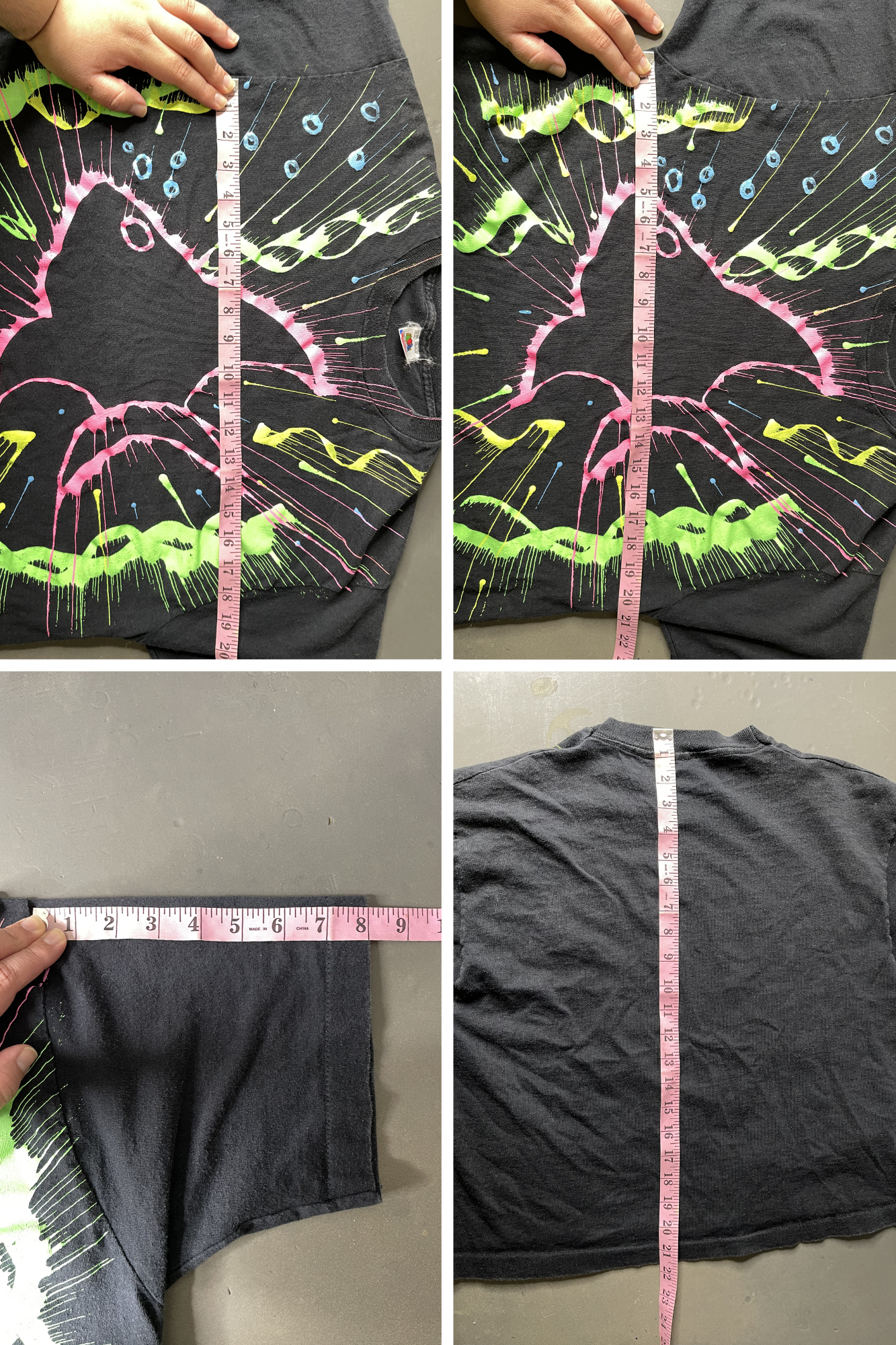 Vintage 80s Neon Fish Boxy Style Graphic Tee Sz OS (S-L)