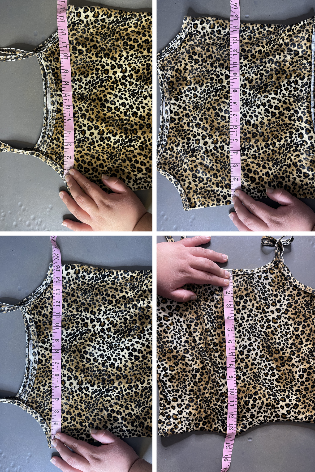 Vintage 2000s Fuzzy Leopard Print Tank Top Sz M