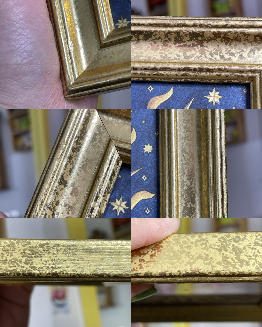 Vintage Mary Beth Zeitz Moon & Sun Framed Artwork Set Of 2