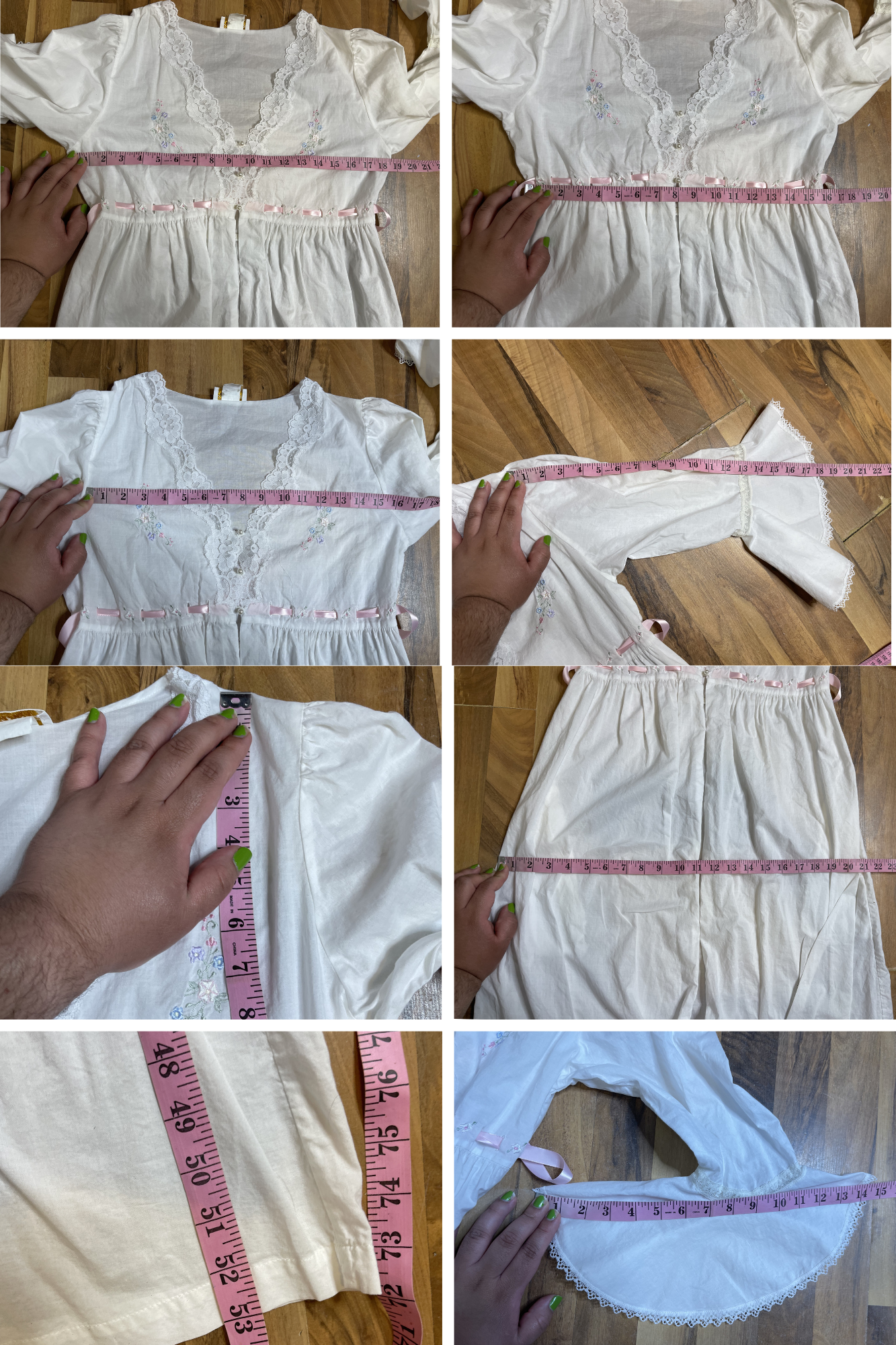 Vintage 90s Dreamy 2pc Nightgown Dress & Robe Set Sz M