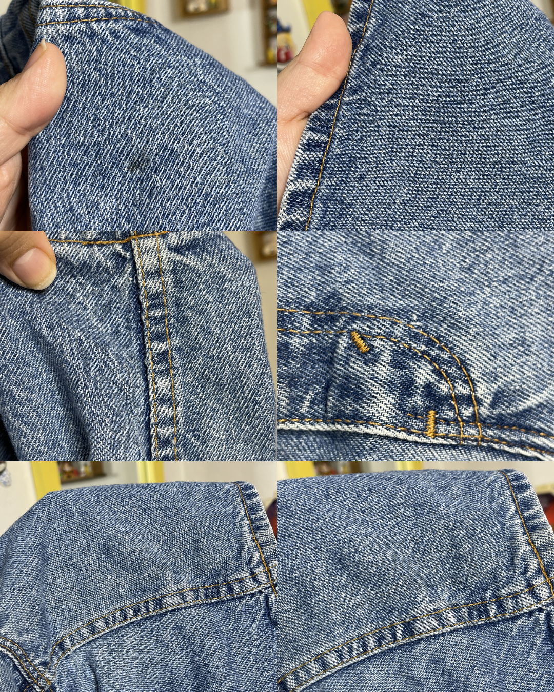 Vintage Levi's 950  Relaxed Fit White Tab Denim Shorts Sz 32in