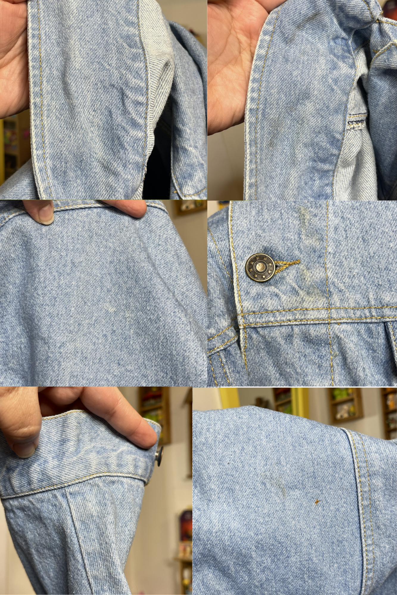 Vintage 90s Sequin Betty Boop Denim Jacket Sz L