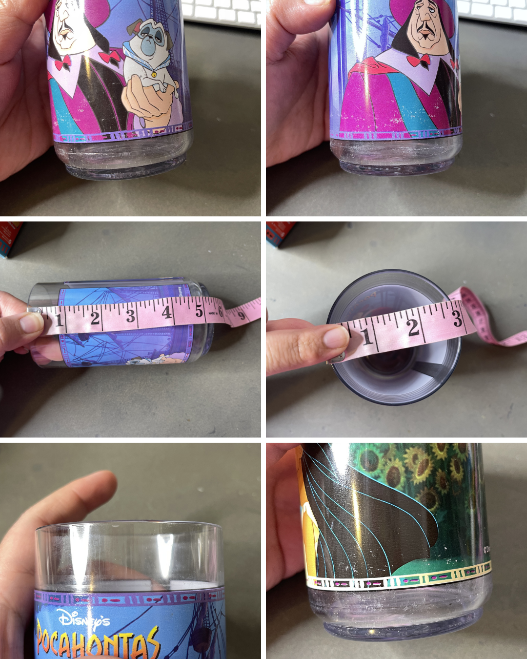 Vintage 90s Pocahontas Burger King 3pc Cup Set