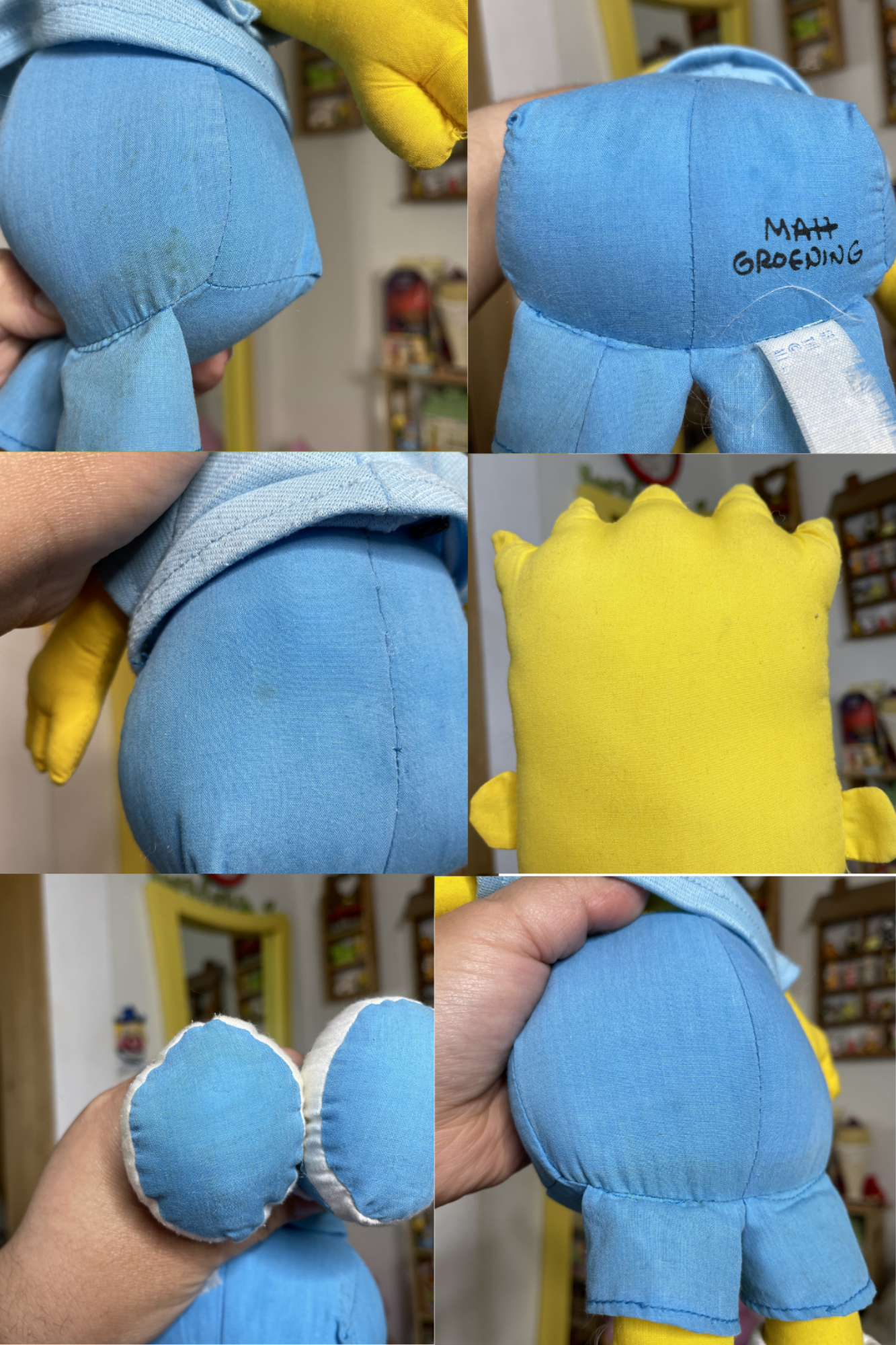 Vintage 90s Jumbo Bart Simpson 18in Plush
