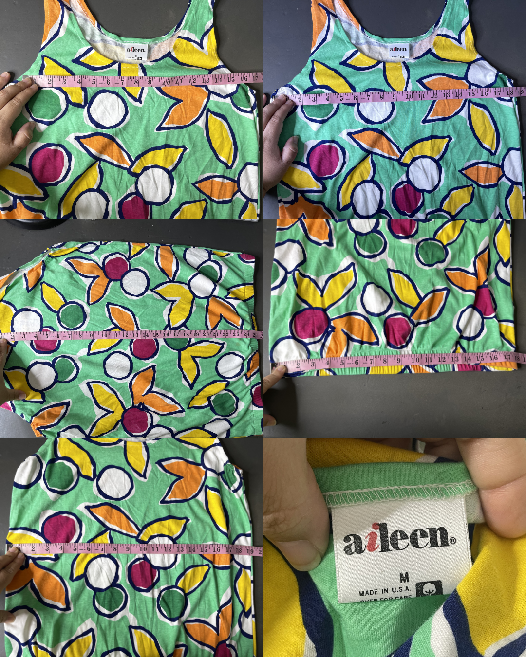 Vintage Funky Retro Teal Green 2Pc Set Sz M