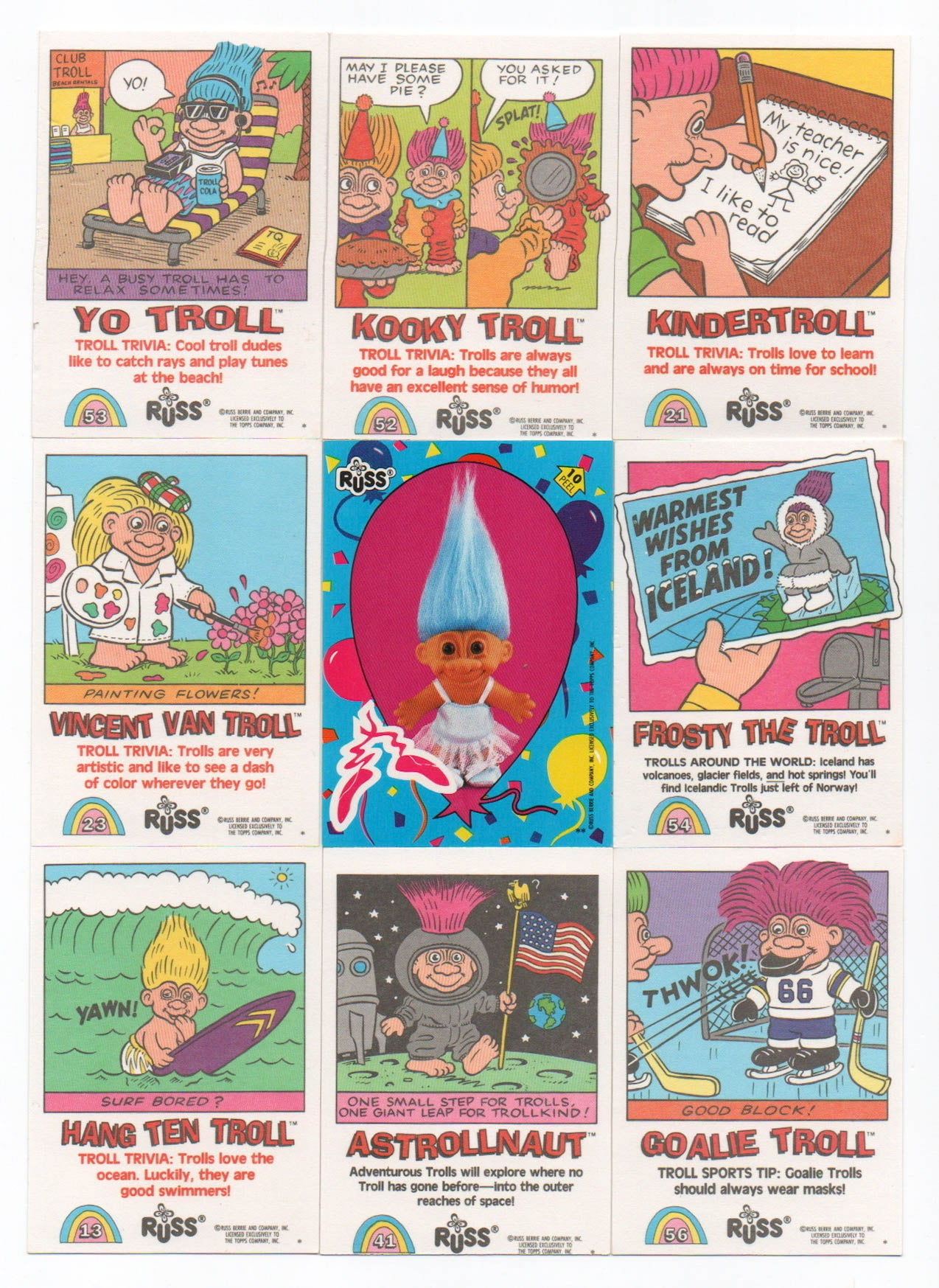 Vintage Russ Trolls Trading Cards