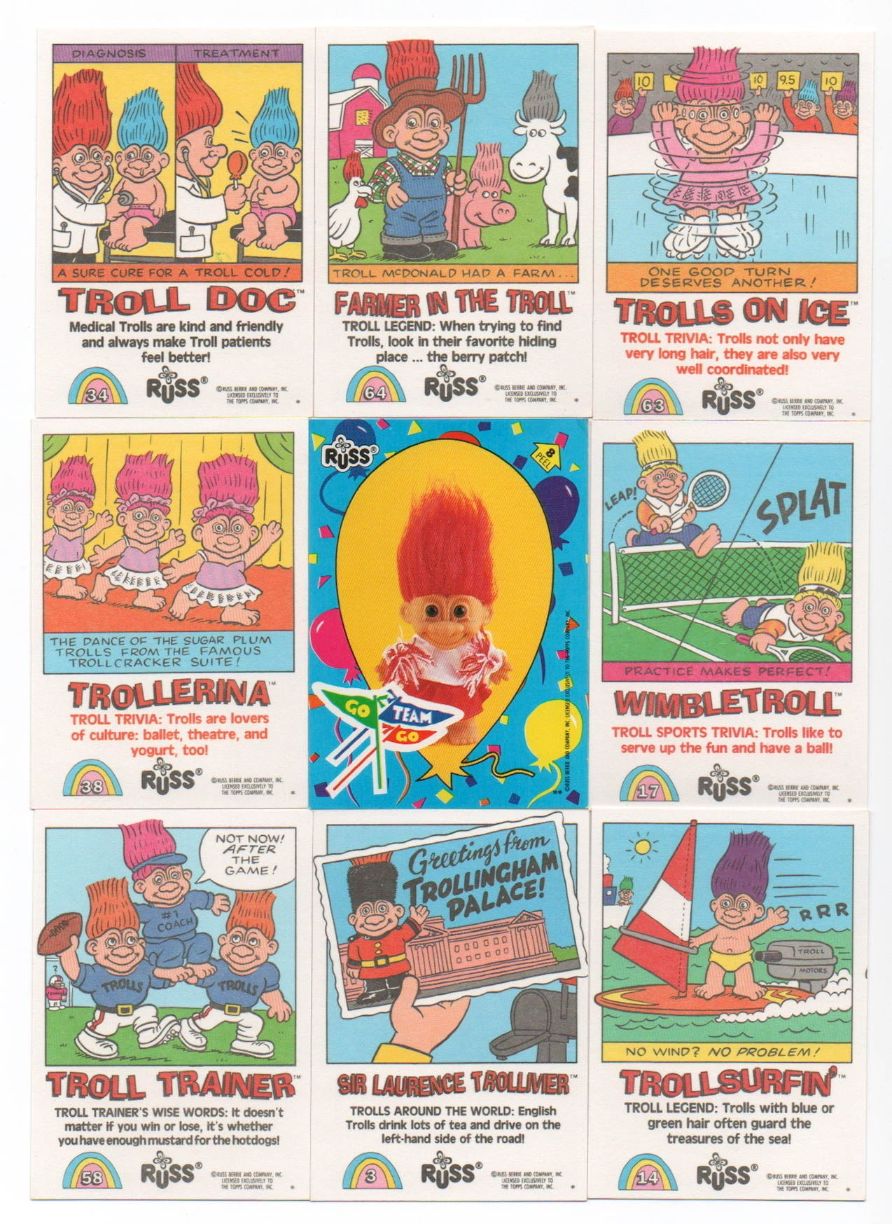 Vintage Russ Trolls Trading Cards
