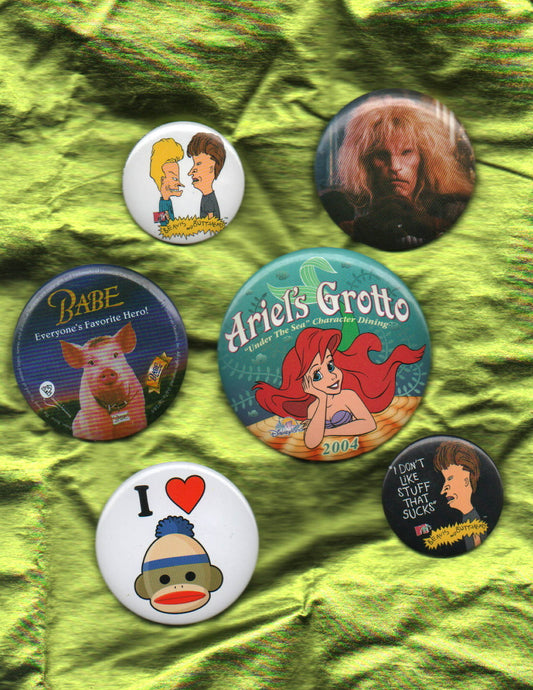 Vintage Nostalgic Pinback Buttons