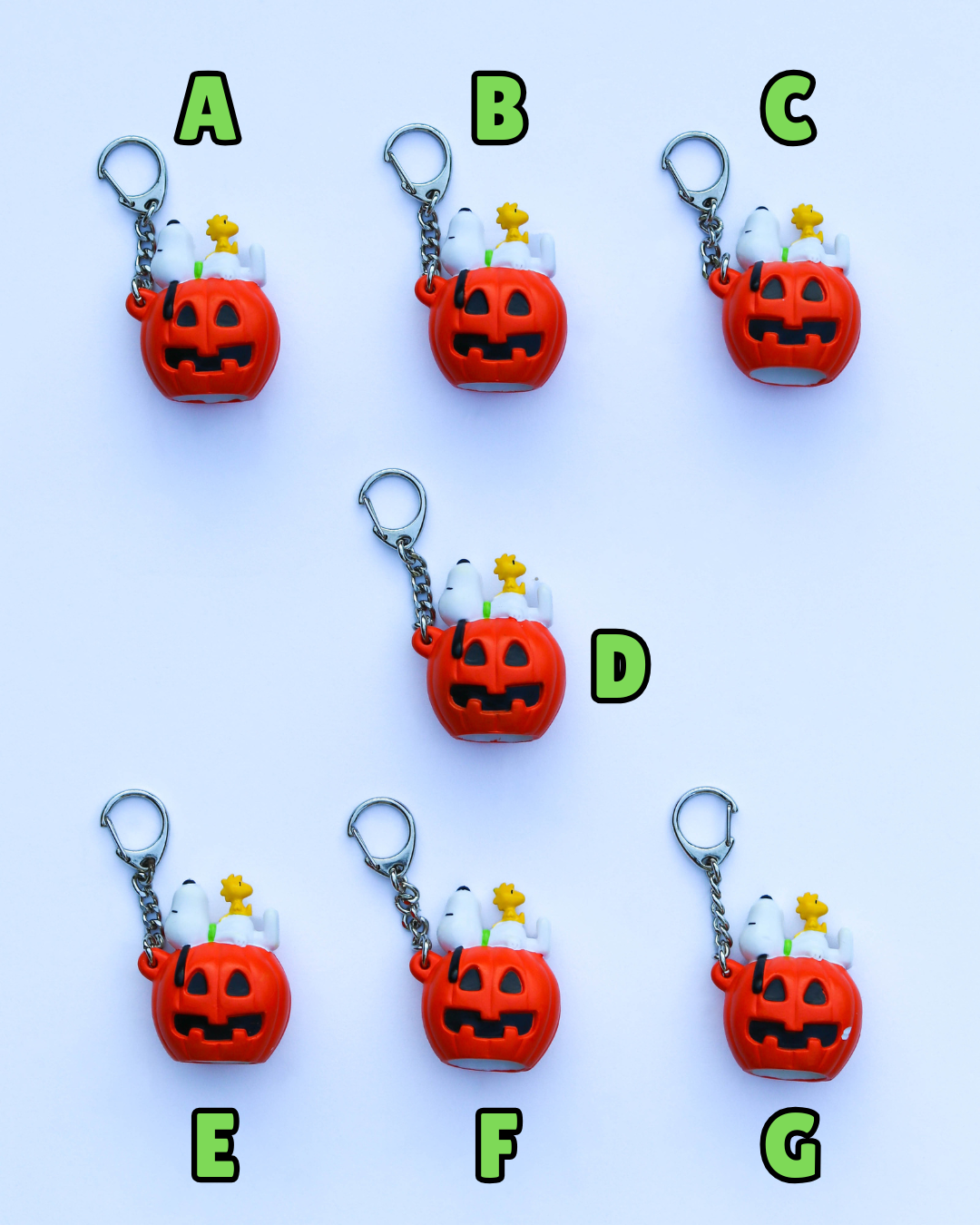 Vintage Snoopy & Woodstock Pumpkin Keychain