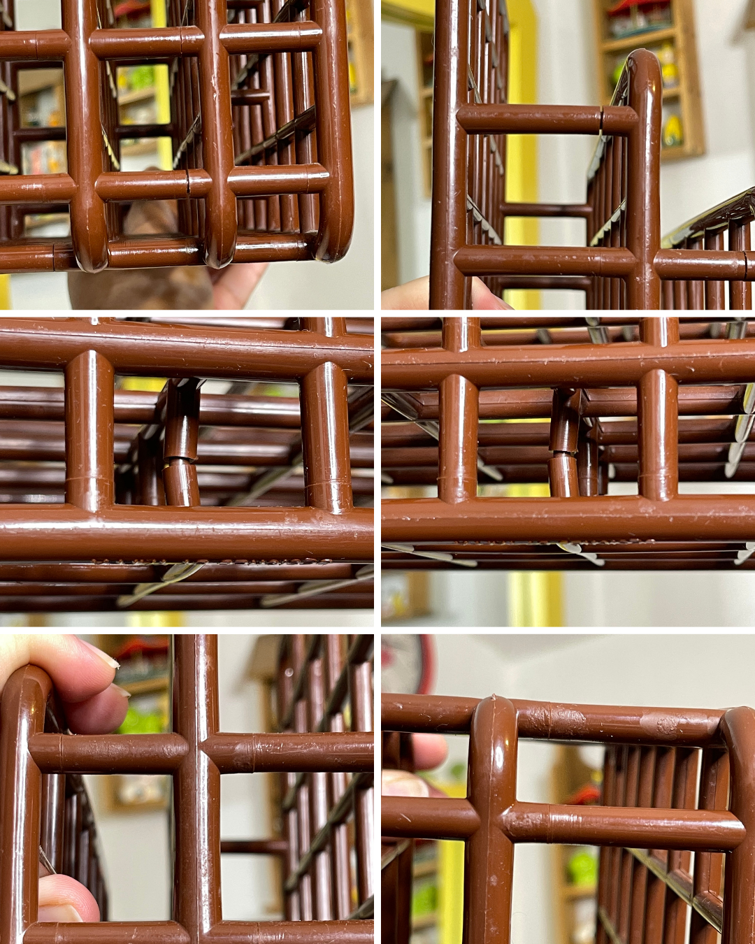 Vintage 80s Chocolate Brown Yaffa Plastic Wall Organizer
