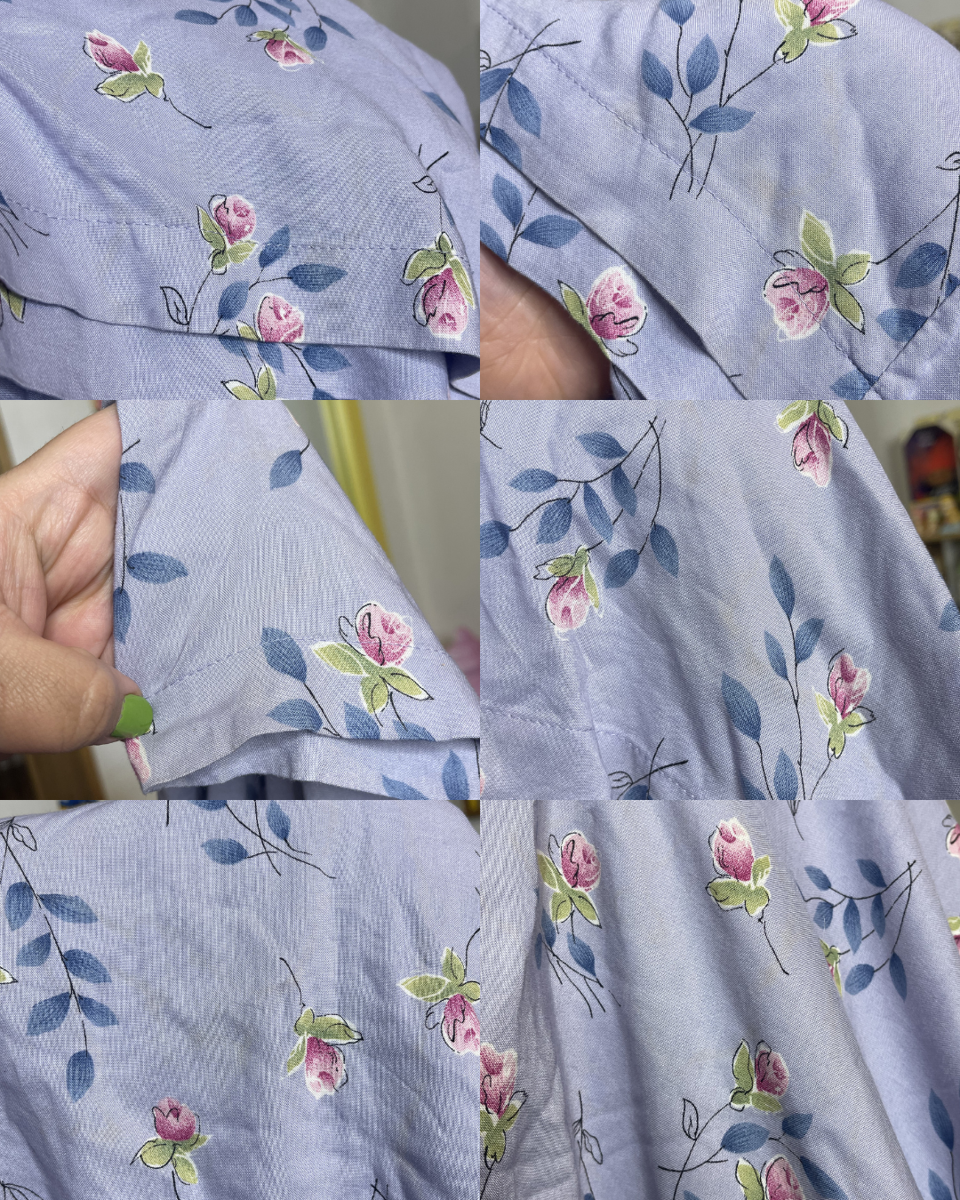 2000s Lilac Tulip Flower Print Fairy Maxi Length Dress Sz S/M