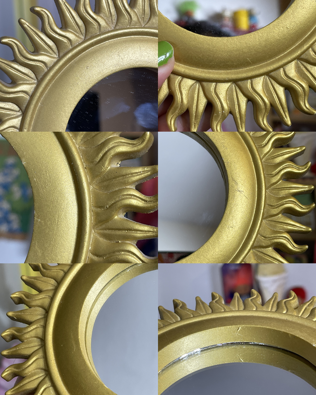 Celestial Sun Burst Small Mirror's 2pc Set