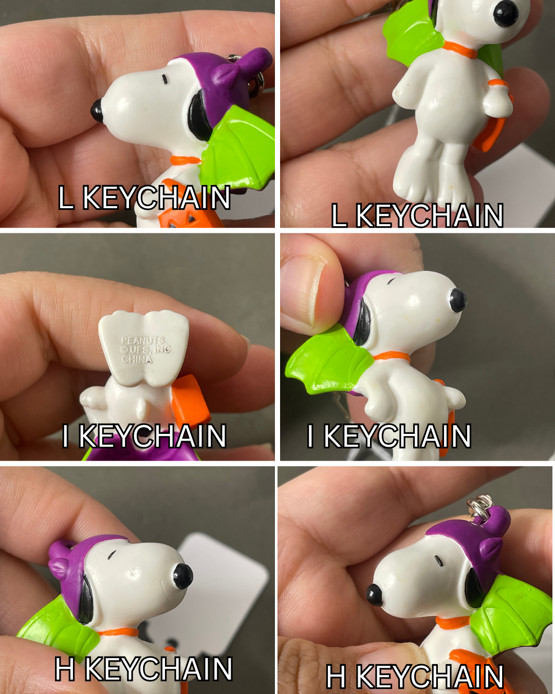 Vintage Snoopy Bat Keychain