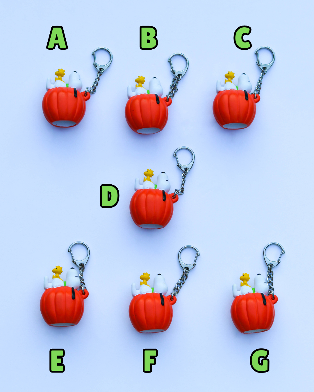 Vintage Snoopy & Woodstock Pumpkin Keychain