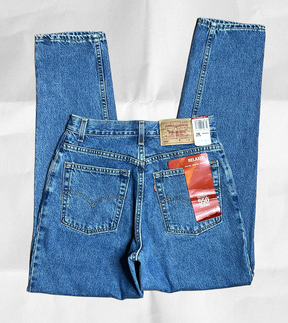 Vintage 2000s Deadstock Levi's 550 Mom Jeans Sz 10 28in