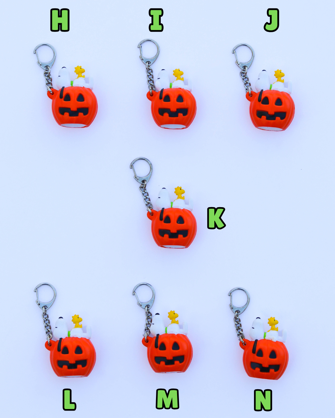 Vintage Snoopy & Woodstock Pumpkin Keychain