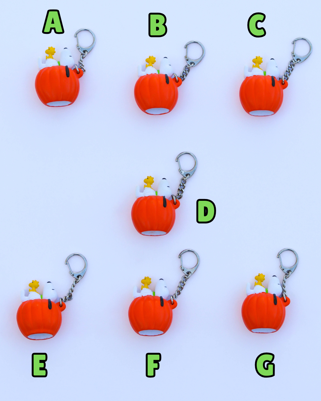 Vintage Snoopy & Woodstock Pumpkin Keychain