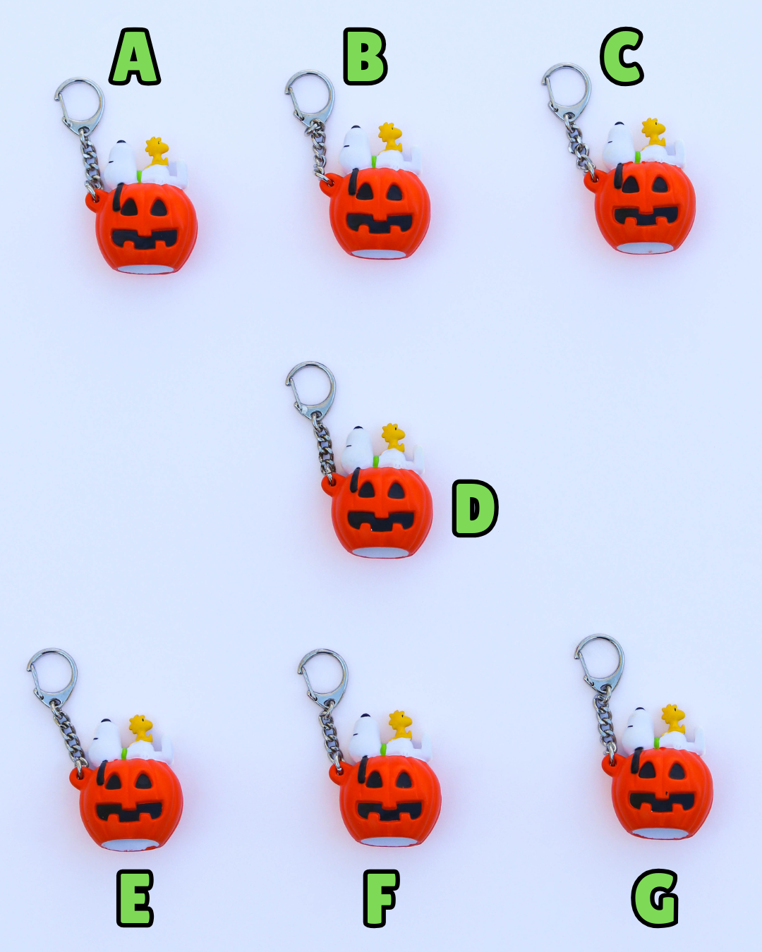 Vintage Snoopy & Woodstock Pumpkin Keychain