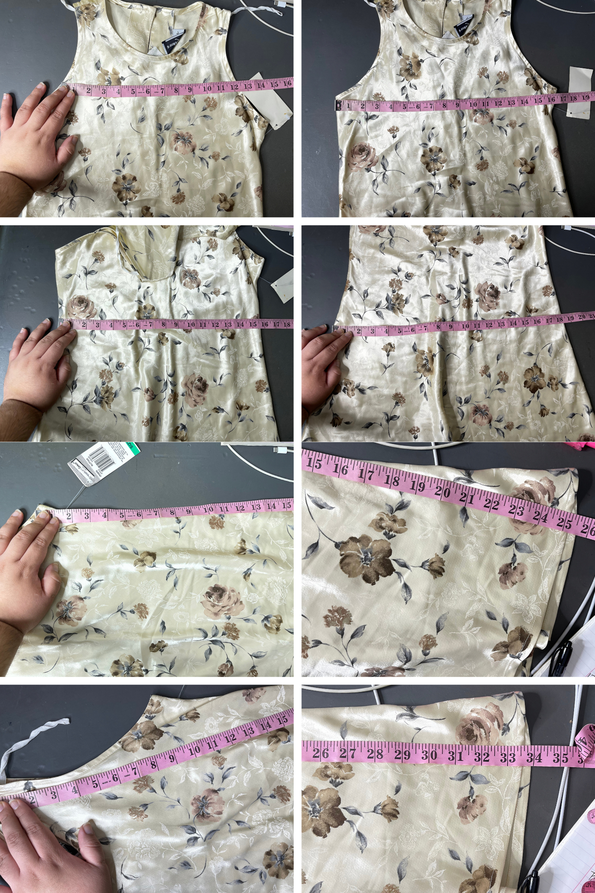 Vintage Deadstock Butter Floral Stain Style Mini Dress Sz S