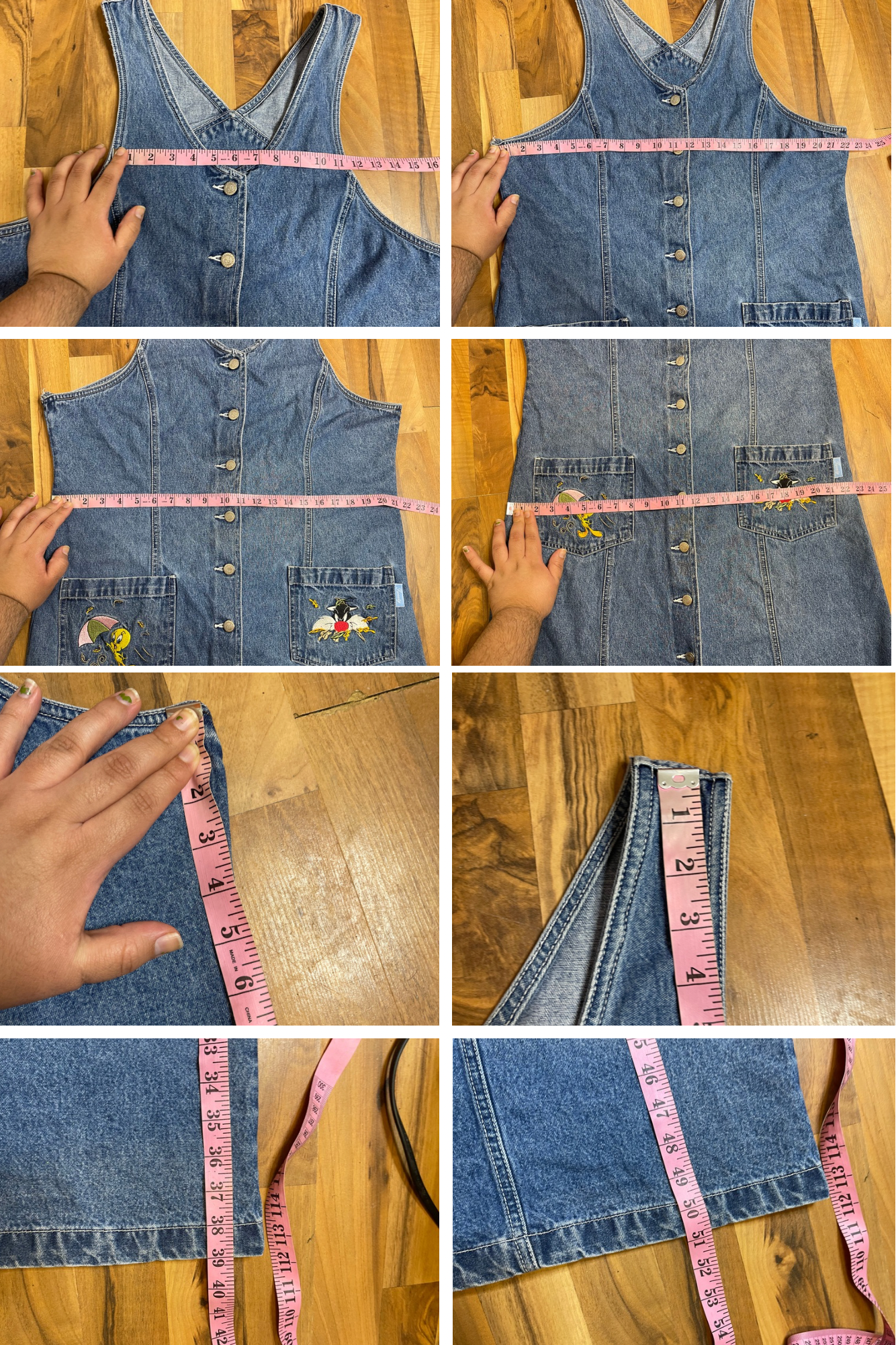 90s Looney Tunes Plus Size Maxi Denim Dress sz 18W