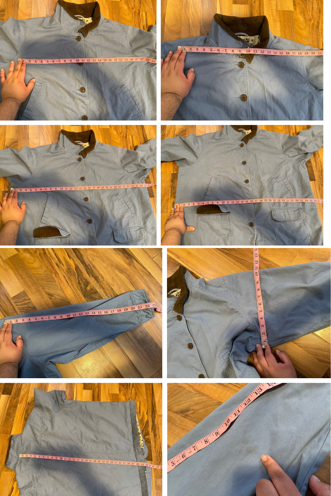 2000s Blue Corudroy Barn Coat Sz 2X