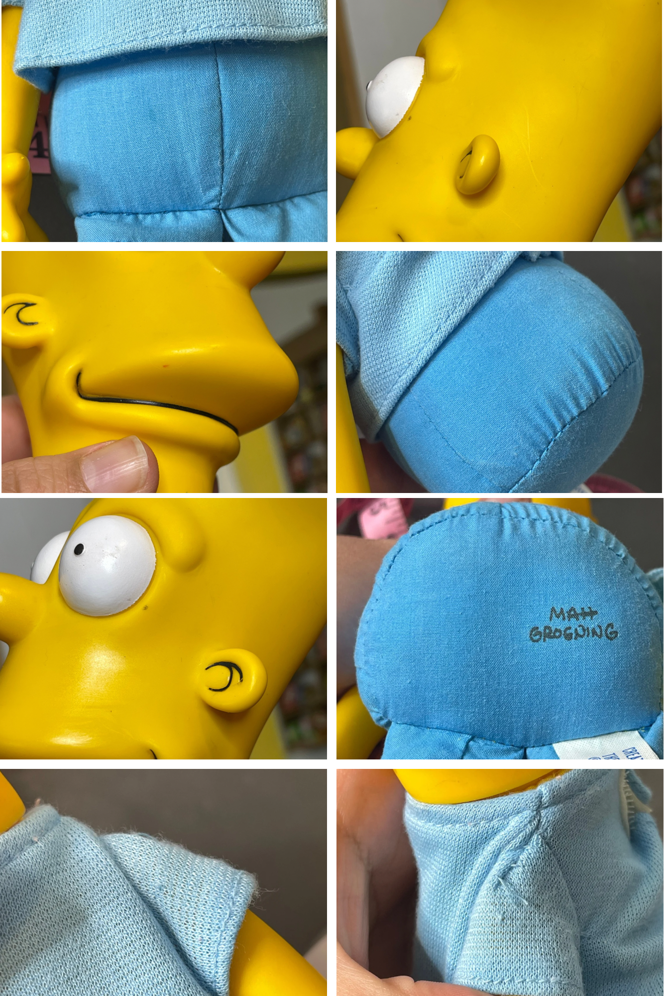 Vintage 90s Bart Simpson Vinyl Plush Doll