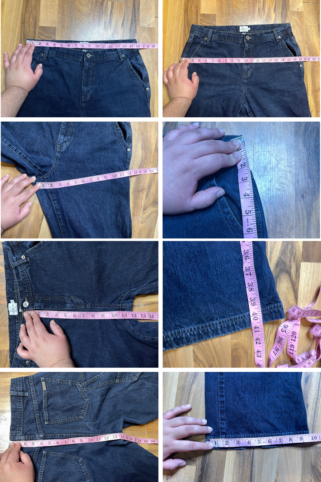 2000s Dark Wash Denim Calvin Klein Carpenter Style Jeans Sz 10 32in