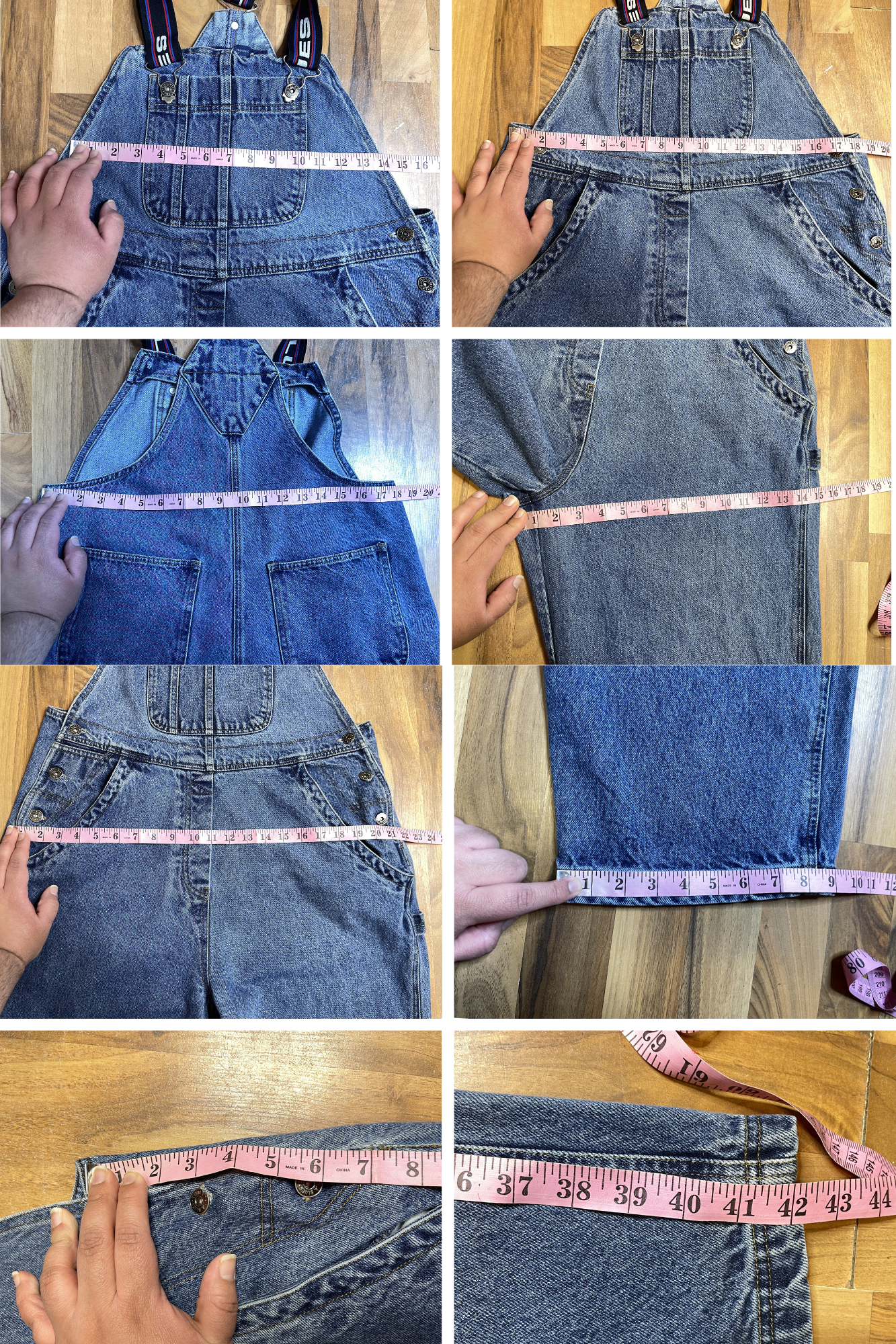 Vintage 90s L.A Blues Denim Overalls Sz L/XL