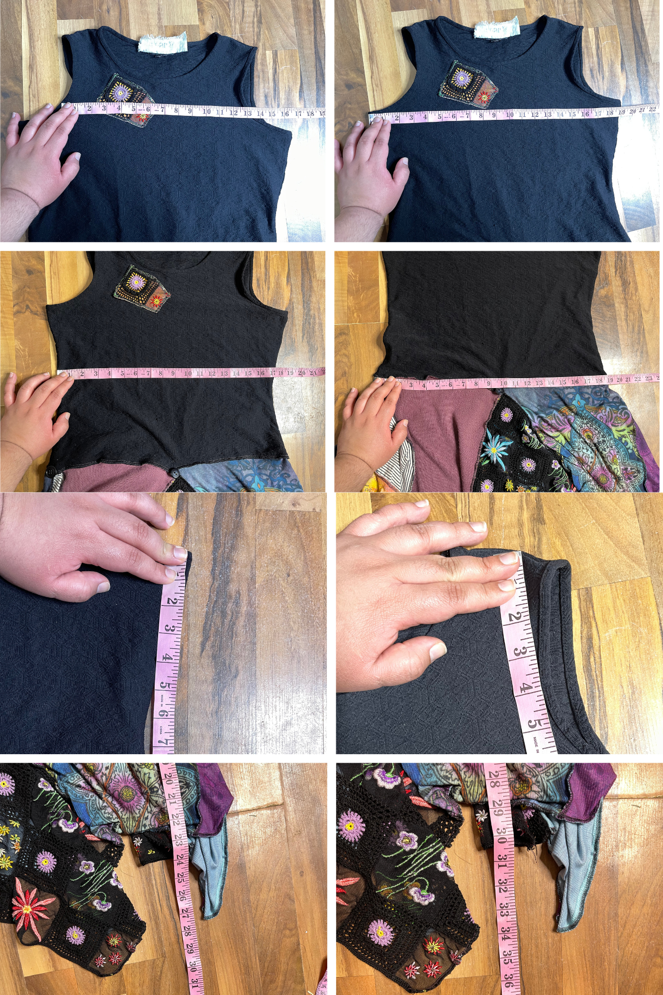 Whimsy Patchwork DIY Style Tunic Dress Sz L/XL