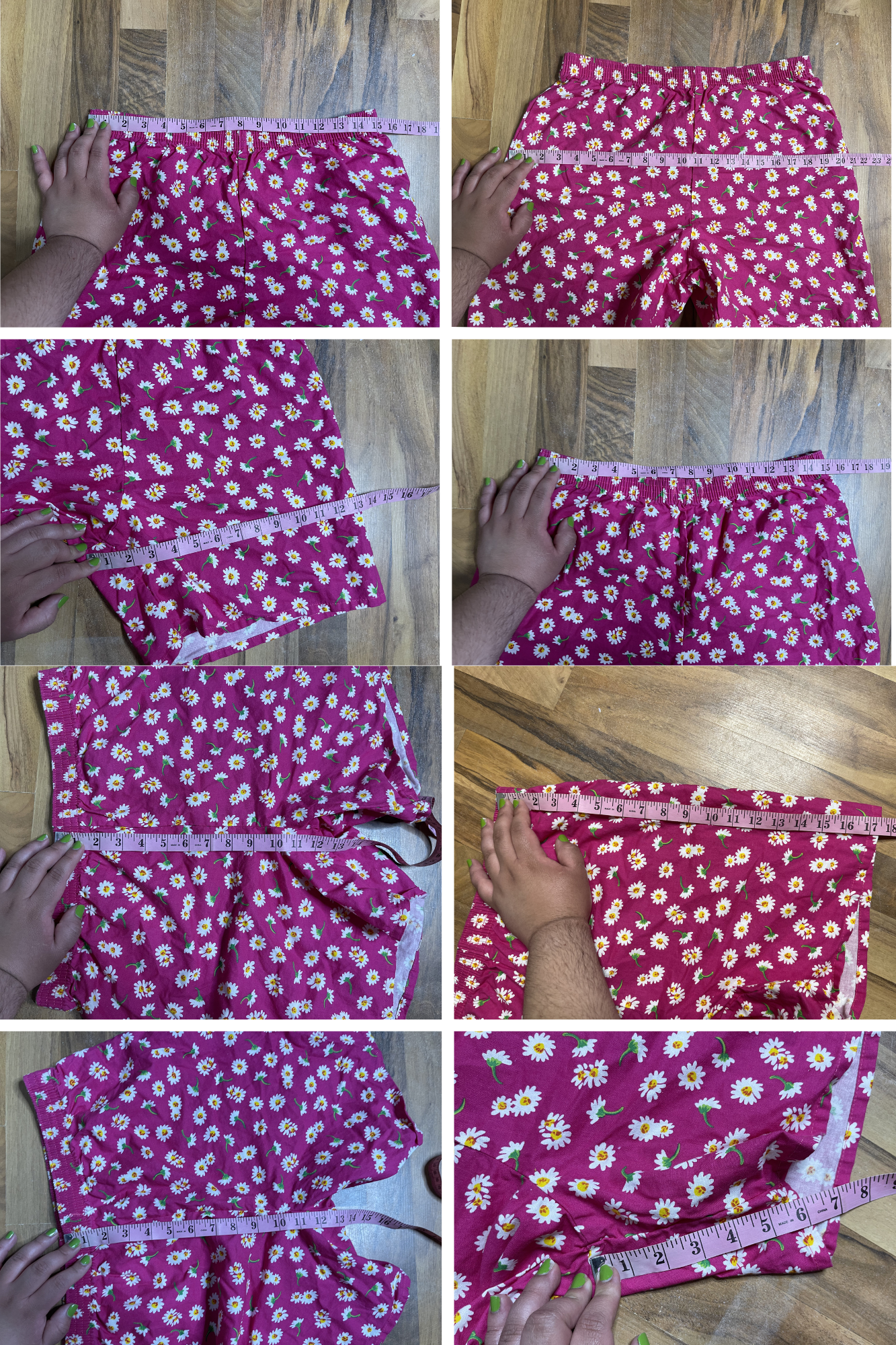 Vintage 90s Pink Boxer Style Flower Print Shorts Sz XL
